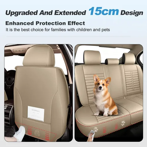 Miniatura 6 de Fundas de asiento delantero de automóvil para Toyota Corolla 2007-2019, cojín de asiento de automóvil de piel sintética prémium con soporte lumbar