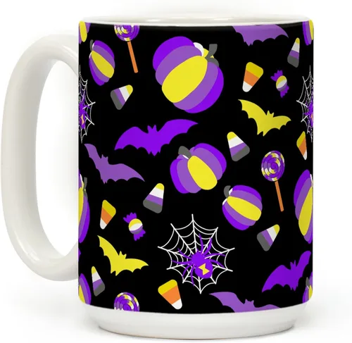 Miniatura 69 de LookHUMAN Taza de Café de Halloween – Halloween Is Meowgical Tazas, Taza de Café Espeluznante Idea de Regalos de Taza, 15 Onzas 10-Blanco