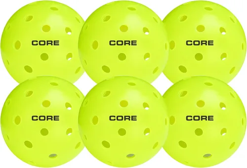 CORE Pickleball: PRO-40 | Bolas de pickleball para exteriores - Tamaño de regulación, duraderas - Aprobadas por torneos USAPA y marca oficial - Copa