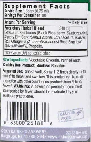 Miniatura 2 de Nature's Answer Sambucus nigra Black Elder Berry Extracto Spray - 2 fl oz