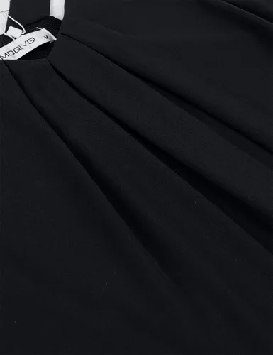 Miniatura 5 de MOQIVGI Camisetas sin mangas de gasa de doble capa con cuello en V y estilo casual para mujer
