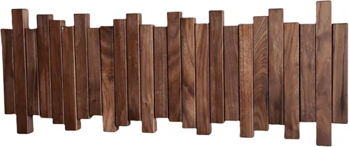 Miniatura 4 de Perchero de madera natural para piano de pared Perchero de pared Perchero de pared abatible con 5 ganchos Gancho de arte para pared