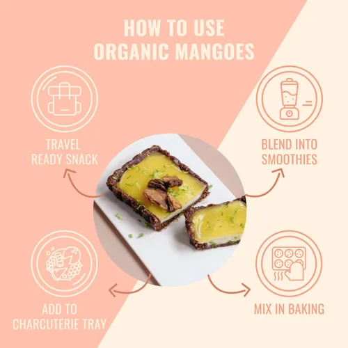 Miniatura 6 de Sunny Fruit Mangos secos orgánicos suaves – 1 bolsa (5 paquetes de porciones individuales) Sin conservantes, sulfuros o azúcar añadido Paquetes