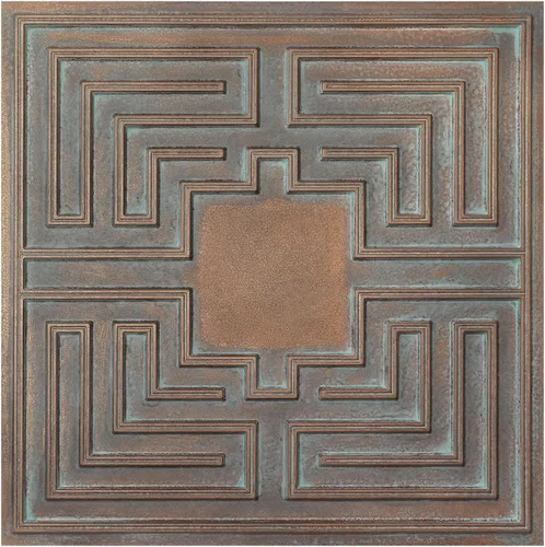 Miniatura 10 de Paneles de pared 3D para decoración estereoscópica en relieve para cafetería, club, salón, hotel, tienda, bar, 2 x 2 pies, PL25 de hierro desgastado
