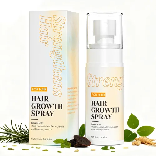 Spray para el crecimiento del cabello para mujeres y hombres, suero para el crecimiento del cabello con aceite de romero y biotina, ayuda a prevenir