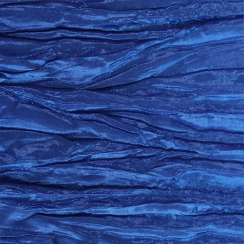 Miniatura 5 de YOUR CHAIR COVERS - Mantel redondo de 120 pulgadas de tafetán arrugado - Azul real, mantel brillante aplastado para mesa de comedor para boda
