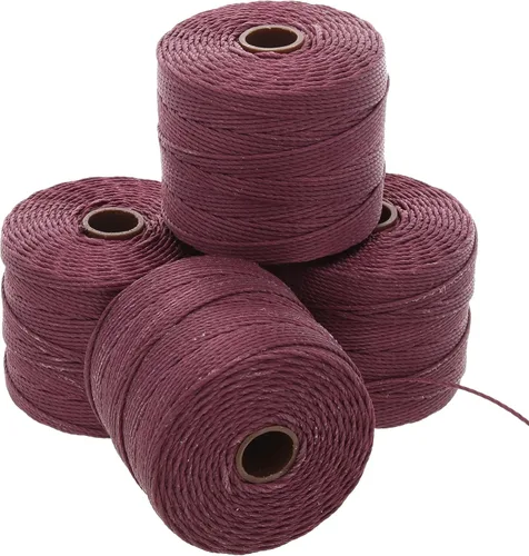 Miniatura 19 de The Beadsmith S-Lon Cordón para Cuentas – Cordón de Nylon Torcido de 0.5 mm para Ensartar, Paquete de 4, Mezcla de Neutrales Fríos, TEX210, 77