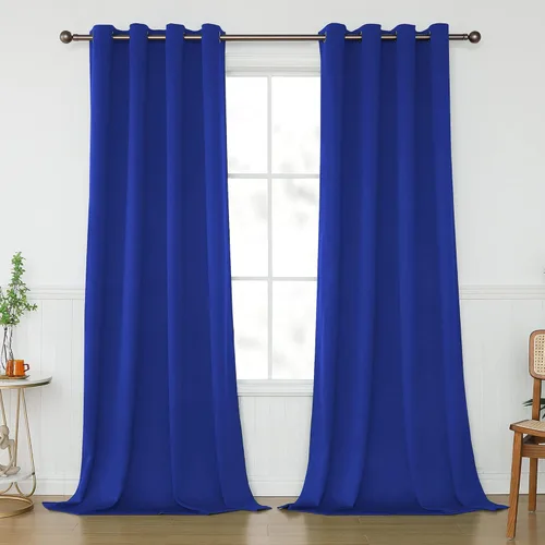 Miniatura 92 de KEQIAOSUOCAI Cortinas rosa bebé de 63 pulgadas para habitación de niñas - Con aislamiento térmico que oscurece la habitación, cortinas de ventana