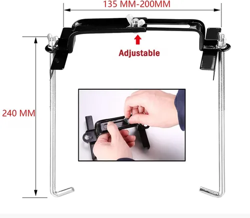 Miniatura 2 de Soporte de batería ajustable universal, Barra transversal ajustable para batería universal con soporte de batería de perno L para coche SUV