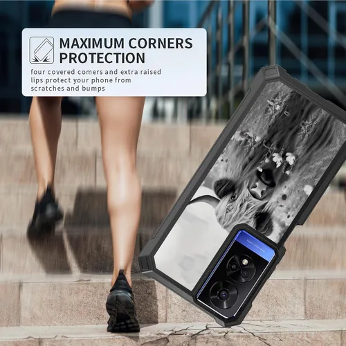 Miniatura 5 de Funda para teléfono TCL 50 XE 5G y TCL 50 XE Nxtpaper 5G con protector de pantalla, protección de cuerpo completo, parachoques de silicona