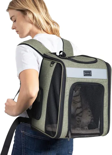 Miniatura 15 de Petsfit: mochila para mascotas con diseño de cojín de cintura mejorado para un mejor ajuste a la cintura, adecuada para gatos y conejos pequeños