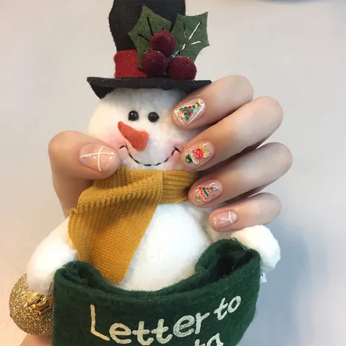 Miniatura 5 de 24 dijes de uñas de Navidad para uñas acrílicas, diamantes de imitación de uñas 3D, dijes de arte de uñas de diamante, dijes navideños para uñas