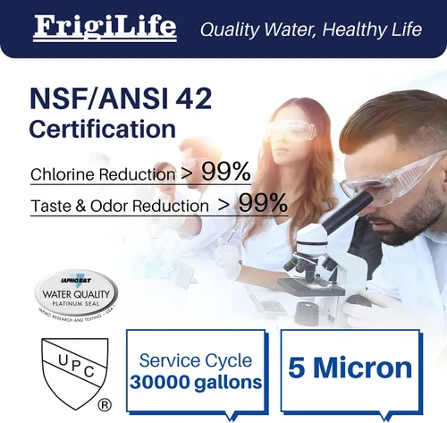 Miniatura 2 de FXHTC - Filtro de agua de carbón activado por sedimentos de 5 micrones, 10 x 4.5 pulgadas, repuesto para GE FXHTC, GXWH40L, GXWH35F, GNWH38S
