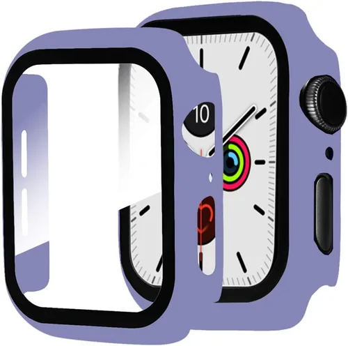 Miimall Funda compatible con Apple Watch Series 9/8/7 de 1.772 pulgadas con protector de pantalla, cubierta dura mate antiarañazos a prueba de
