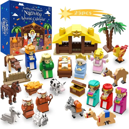 Miniatura 9 de COOLTUNE Calendario de Adviento 2023 para niños, 24 días de bloques de construcción de Navidad, juego de cuenta regresiva, sorpresa diaria, regalos