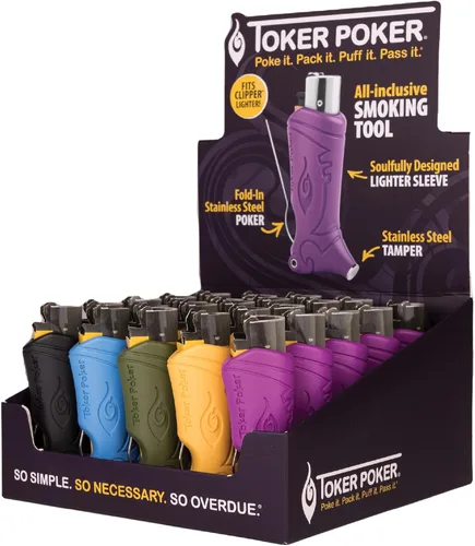 Miniatura 3 de Toker Poker Clipper - La mejor herramienta de encendedor todo incluido; incluye estuche para encendedor, póker retráctil de acero inoxidable