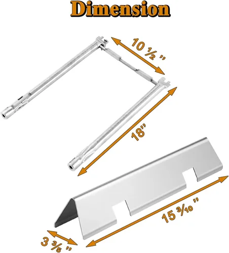 Miniatura 2 de 7635 15.3 Barras aromatizantes Spirit, 69785 Spirit Burner para Weber Spirit 200 Series, Weber Spirit E210, E220, S210, S220 46100001 46110001