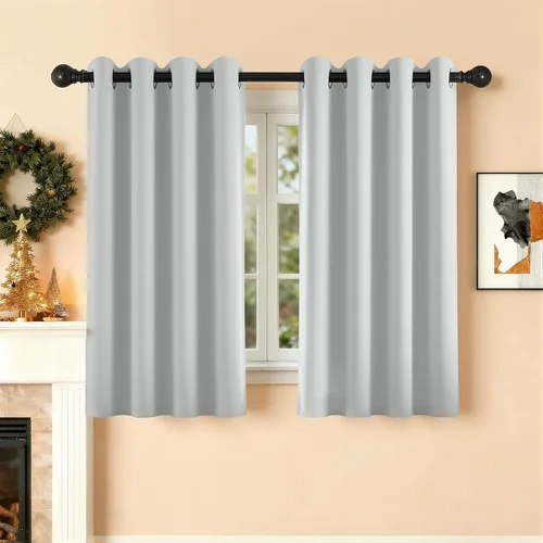 Miniatura 105 de Cortinas de oscurecimiento de habitación de 45 pulgadas de largo para dormitorio y sala de estar, cortinas térmicas aislantes con ojales