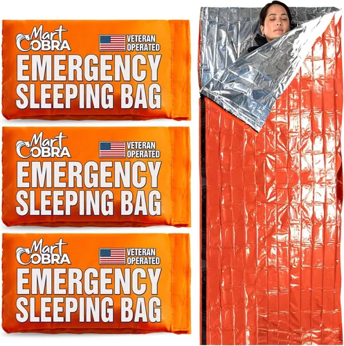Emergency Sleeping Bag for Survival Gear and Supplies Life Bivy Sack Waterproof Mylar Emergency Blankets for Survival Kit Car Camping Gear Hiking