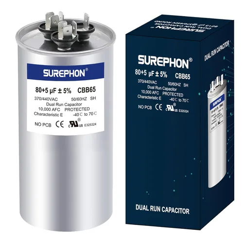 Miniatura 10 de Condensador de 5 Mfd 370V/440V Condensador de Funcionamiento y Arranque Ovalado para Motor de CA o Arranque de Ventilador y Bomba de Calor Fría