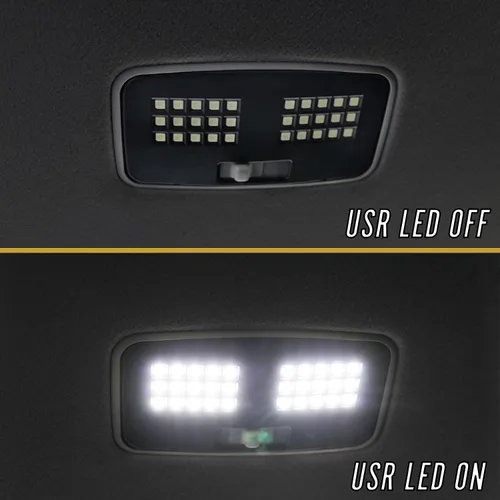 Miniatura 6 de USR UNIQUE STYLE RACING Panel completo de luz LED interior de cúpula central (30 LEDs) + 2 luces delanteras de mapa
