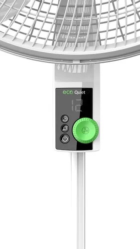 Miniatura 9 de Lasko EcoQuiet - Ventilador de pedestal oscilante con motor silencioso de corriente continua, 12 velocidades, temporizador de 8 horas, altura