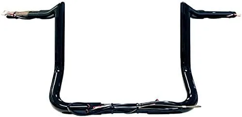 Dominator Industries - Perchas Meathook Monkey de 1 1/4 pulgadas, modelos compatibles: Harley-Davidson Bagger Touring Electra - Manillar para Negro