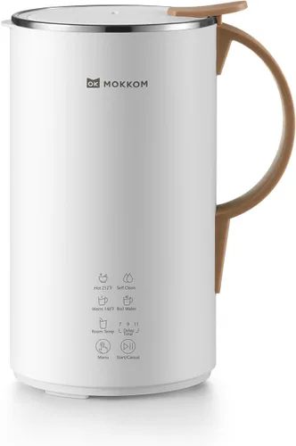 Miniatura 8 de MOKKOM Máquina automática de leche de nueces, máquina de leche de soja de 20 onzas, almendra casera, avena, coco, soja, leche a base de plantas