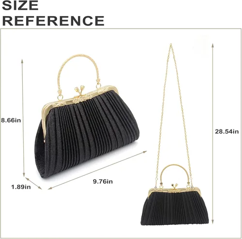 Miniatura 7 de Bolso de mano para mujer, bolso de noche brillante para fiesta, baile, boda, formal