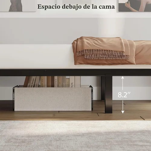 Miniatura 2 de Decofy Litera de metal individual sobre individual, literas industriales resistentes para adultos y adolescentes con mesita de noche, escalera