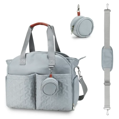 Miniatura 7 de Bolsa para extractor de leche – Bolsa de pañales para bebé con funda para laptop y bolsillo de aislamiento, se adapta a la mayoría de extractores