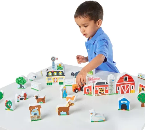 Miniatura 3 de Melissa & Doug Juego de granja y tractor de madera (33 piezas)
