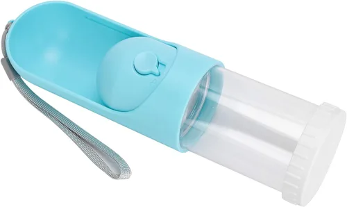 Miniatura 6 de Botella de bebida plegable para mascotas, dispensador de agua portátil para perros y gatos, taza de viaje telescópica con botón de bloqueo de agua