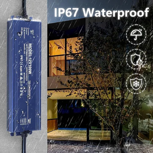 Miniatura 3 de Transformador LED de 12 V 60 W impermeable IP67, controlador LED ultra delgado de 110 V CA a 12 V CC 5 A 60 vatios convertidor de bajo voltaje LED