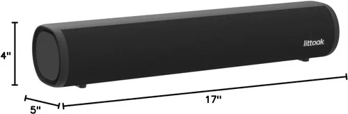 Miniatura 7 de LITTOAK Barra de sonido para TV, barra de sonido BT 5.0, barras de sonido de 50 vatios y 16 pulgadas para audio doméstico, juegos, proyectores