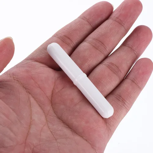 Miniatura 5 de MECCANIXITY Agitador magnético mezclador barra de agitación 65 mm (2.56 ") x9mm con forma de anillo PTFE recubrimiento imán blanco para laboratorio