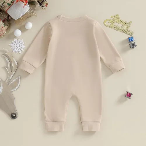 Miniatura 27 de FYBITBO Ropa de bebé niño niña Santa manga larga mono mameluco recién nacido primera Navidad traje de una pieza