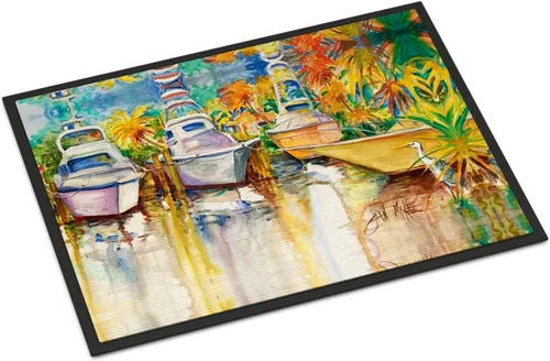 Miniatura 33 de Caroline's Treasures JMK1017JMAT - Tapete de caza de rana garza azul, 24 x 36 pulgadas, tapete para puerta delantera, interior y exterior