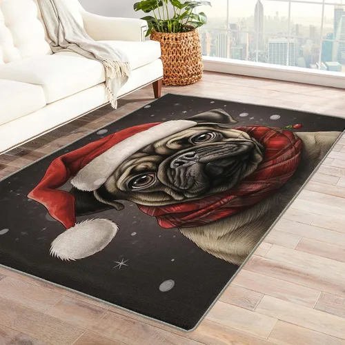 Miniatura 35 de Alfombra de oso de 2 x 3 pies, alfombra de Navidad para entrada, sala de estar, dormitorio, alfombra de animales salvajes, decoración de habitación
