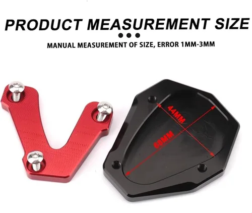 Miniatura 6 de Motorcycle Kickstand Extension Pad for Benelli TRK502 TRK 502 2020 2021 Foot Side Stand Support Plate Enlarger (Color : B Black)