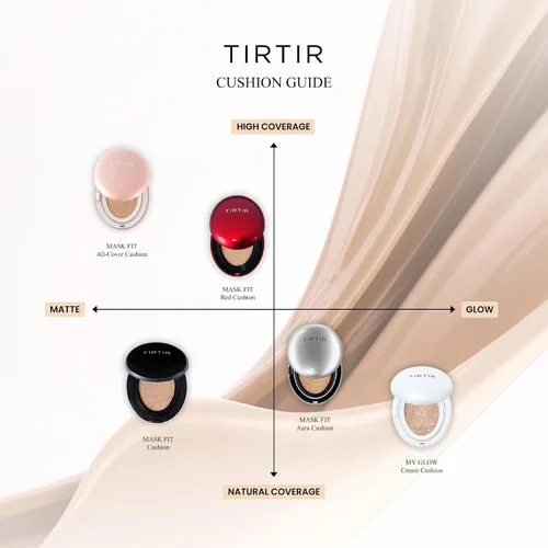 Miniatura 7 de TIRTIR Cojín My Glow Cream Cobertura natural, hidratante, rocío, acabado brillante, 24 horas de duración, barrera de humedad, cojín coreano