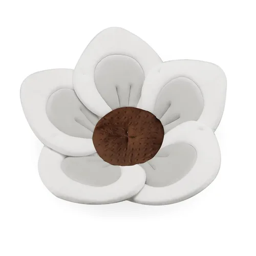 Miniatura 5 de PandaEar Almohadilla de baño para bebé recién nacido Flor suave 5 pétalos para fregadero, bañera, regalo esencial de ducha (gris)