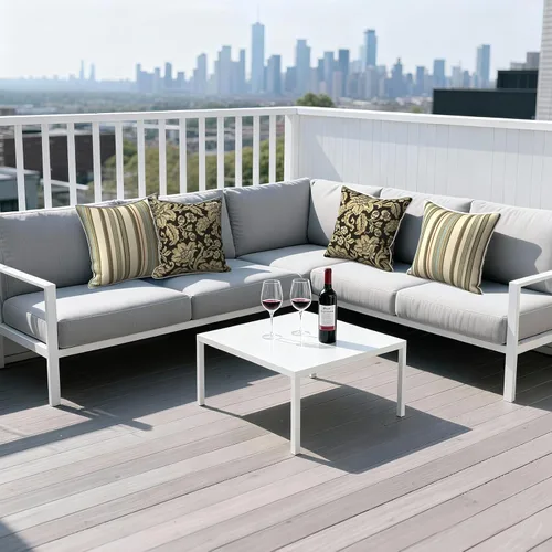 Miniatura 878 de Juego de 2 almohadas para exteriores de 16 x 16 pulgadas, repelentes al agua con interiores, para muebles de patio, hogar, jardín, geometría bohemia