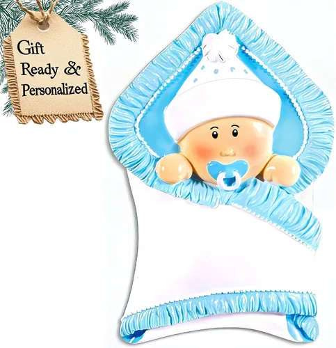 Miniatura 15 de Adorno 3D personalizado para la primera Navidad del bebé 2025 para niño Adorno de la primera Navidad del bebé 2025 Adornos de bebé para árbol