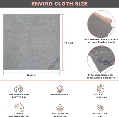 Miniatura 3 de Paquete básico: el paño de limpieza Enviro limpia sin dejar rastro. Para el hogar Enviro limpieza de polvo, automóviles, bares, oficina, resolver