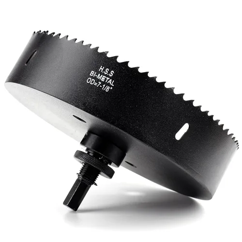 Miniatura 10 de Sierra de agujero de 4 1/8” (105mm) para madera y plástico, broca de corte de núcleo de sierra de agujero HSS bimetálica para paneles de yeso, Rojo