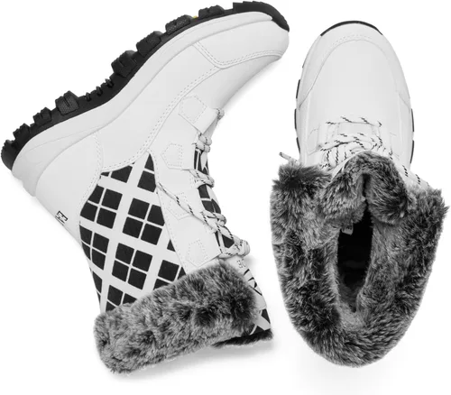 Miniatura 5 de EARLDE Womens Snow Boot With Waterproof Lace Up Mid-Calf Outdoor Winter Deep Tread Rubber Sole