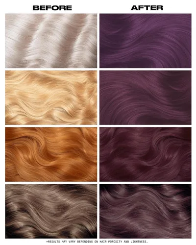 Miniatura 3 de Lunar Tides - Tinte de cabello semipermanente (43 colores) (malva ahumada, Smokey Mauve)