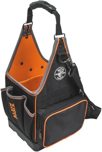 Miniatura 13 de La bolsa para herramientas Klein Tools 5541610-14 con correa para el hombro tiene 40 bolsillos para almacenamiento de herramientas e interior naranja