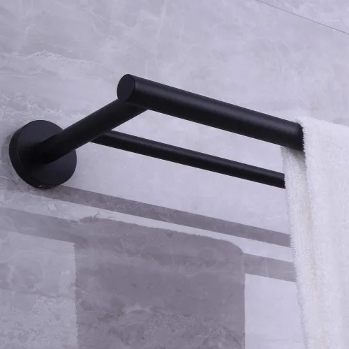 Miniatura 7 de Toallero de baño doble SUS 304 de acero inoxidable para baño de 36 pulgadas, color negro mate